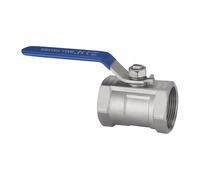 1pc 1/2" 3/4" 1" 1-1/4" 2" 2 Way 1 Piece Low Pressure Ball Valve SS304 316 for Water Oil Steam(1",SS316)