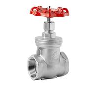 1pc 1/2" 3/4" 1" 1-1/4" BSP Female Thread 304 Stainless Steel Heavy Duty Gate Valve Rotary Sluice with Wheel Handle(G1 DN25)