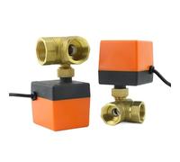 1pc 1/2" 3/4" 1" 1-1/4" BSPT Thread AC 220V 12V 24V Three 3 Way Brass Motorized Electric Ball Valve 3-Wire 2-Control DN15/DN20/DN25(3/4",DC12V-DC24V_T Type)