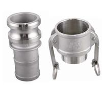 1pc 1/2" 3/4" 1" 1-1/4" Camlock Groove Fitting 304 Stainless Steel Cam Lock Quick Connector Coupling Adapter(Green,3/4")