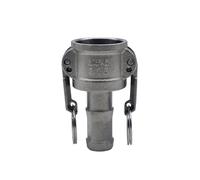 1pc 1/2" 3/4" 1" 2"-4" BSPT 304 Stainless Male Female Camlock Fitting Adapter Barb Quick Disconnect(Black,1-1/2")