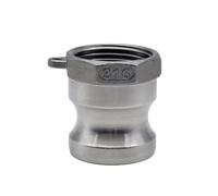 1pc 1/2" 3/4" 1" 2"-4" BSPT 304 Stainless Male Female Camlock Fitting Adapter Barb Quick Disconnect(Bronze Yellow,1-1/4")