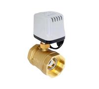 1pc 1/2" 3/4" 1" 2" IP65 Waterproof Motorized Ball Valve 3-Wire 2 Control Brass Electric Big Torque Metal Motor(1-1/2",12VDC CR04)