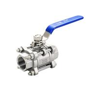 1pc 1/2" 3/4" 1" 2" Stainless Steel BSP Thread Ball Valve Three-Piece DN15 DN20 DN25 DN32 DN40 DN50(1-1/4",SS304)