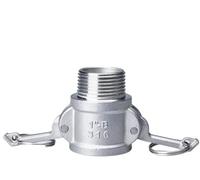 1pc 1/2" 3/4" 1“ 304 Stainless Steel Garden Sprinkler Camlock Fitting Adapter Barb Camlock Quick Disconnect for Hose Pumps Fittings(B,3/4")