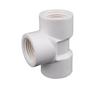1pc 1/2 3/4 1 Inch PVC Female Thread Straight Elbow 3-Way Connector Garden Irrigation Connector Aquarium Fish Tank Pipe Adapter(Tee 1l2 inch)