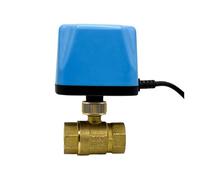 1pc 1/2" 3/4" 1" Normally Closed Full Bore Motorized Ball Valve 220V 12V 24V 2-Wire Brass Electric Ball Valve Big Orifice Body(3/4",220VAC Normally Open)