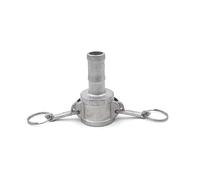 1pc 1/2 "3/4" 2" -4" BSP304 Stainless Female Male Camlock Fitting Adapter Barb Quick Disconnect for Hose Pump Homebrew(C Type,1/2")