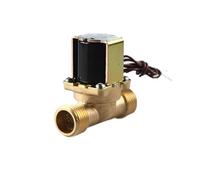 1pc 1/2'' 3/4'' Brass Electric Solenoid Valve - 12V 24V 220V Water Inlet Flow Switch for Solar Heater(3/4inch 24VDC Closed)