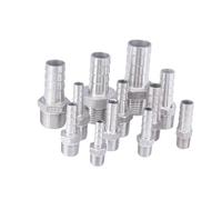 1pc 1/2" BSP Male x 10mm Hose Barbed 304 Stainless Steel Pipe Fitting Hose Tail Connector