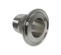 1PC 1/2" DN15-2 DN50 Stainless Steel SS304 Sanitary Male Threaded Ferrule OD 50.5mm Fit 1.5" Tri Clamp(DN15)