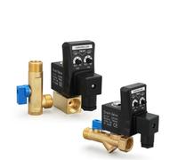 1pc 1/2" DN15 Electric Timer Auto Water Valve Electronic Drain Solenoid Valve for Air Compressor Condensate(Split-Body Type,DC24V)