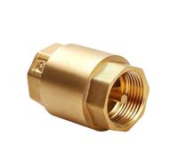 1pc 1/2" NPT Brass Thread in-Line Spring Check Valve 20/25mm Diameter 200WOG for Water Control Float Valve(1/2")