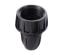 1pc 1/2" to 3/4" Inner Thread Gardening Tools and Equipment Connector 8/11mm Pipe Hose Interface Micro-Spray Irrigation(Black)
