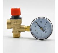 1pc 1/2in DN15 Brass Pressure Relief Valve for Solar Water Heater with Pressure Gauge - Durable & Reliable(6bar)