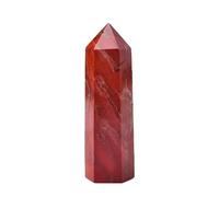 1pc 1.3-1.4kg Red Jasper Crystal Tower Single Point Column Quartz Wand Gemstone