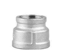 1PC 1/4" 1/2" 3/4" 1" 1-1/4" 1-1/2" 2" BSP Female to Female Thread Reducer 304 Stainless Steel Pipe Fitting Connector(DN50 DN25)