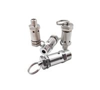 1pc 1/4" 1/2" BSPT NPT Male Spring Safety Valve 0.05-1Mpa Exhaust 304 Stainless Steel Sanitary Suitable for Compressors(DN40,0.5INCH_BSPT)