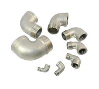 1pc 1/4" 3/8" 1/2" 3/4" 1" 1-1/4" 1-1/2" 2" Female X Male 90 Degree Elbow Coupler Pipe Connector Stainless Steel Gas Fitting(1/4") Brass Hose