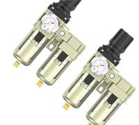 1pc 1/4 3/8 1/2 3/4 1 10 CWF Pneumatic Compressor Air Filter Treatment Filters Pressure Regulator Gauge Oil-Water Separator(CWF2-02,Self draining)