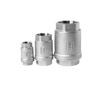 1pc 1/4" 3/8" 1/2" 3/4" 1" -4" BSPT NPT Female Vertical One-Way Check Valve 201/304/316 Stainless Steel Water Gas Oil 225 PSI(2",BSPP_SS201)