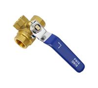 1PC 1/4" 3/8" 1/2" 3/4" 1" Female Thread Full Port L-Port Three Way Brass Ball Valve Connector Adapter for Water Oil Air Gas(DN20 T Type)