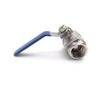 1pc 1/4" 304 Stainless Steel Two-Piece Ball Valve BSPT Internal Thread Full Bore Valve