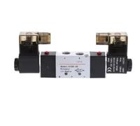 1pc 1/4'' BSP 1/4 Inch 4V220-08 5 Ways 2 Positions Pneumatic Air Solenoid Valve Double Head DC 12V 24V AC 110V 220V(PC 10mm Fittings,DC24v)