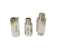 1pc 1/4" BSP Male-Male Thread Brass Air Pneumatic One Way Check Valve Non-Return Valve Pipe Fitting
