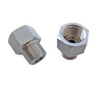 1PC 1/4" BSPP Female to 3/8" NPT Male Reducer Bushing Pipe Fitting Connector Coupler High Pressure Gauge