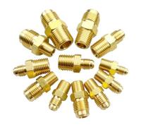 1PC 1/4" BSPP Male x 1/4" SAE-Standard Flare Tube Brass Pipe Fitting