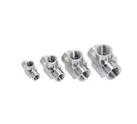 1PC 1/4" BSPT Female Tee 3 Ways 304 Stainless Steel Pipe Fitting Water Gas Oil