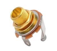 1PC 1/4 Inch Guitar Plug Socket 2 Conductor Mono Mount Jacks Noise Reduction Guitar Part For Electric Guitar Bass Music Instrument Accessories