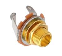 1PC 1/4 Inch Guitar Plug Socket 2 Conductor Mono Mount Nickel Noise Reduction Guitar Part For Electric Guitar Bass Plastic Guitar