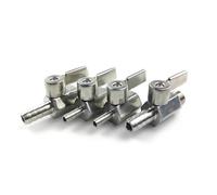 1PC 1/4" Male 12MM Ball Valve NPT 304 Stainless Steel Hose Tail Barb 2 Way MQXFCZUX