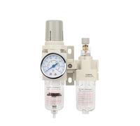 1pc 1/4 Pneumatic Compressed Air Compressor FRL FR.L Filter Regulator Drain Air Component Pneumatic Tool Tools AC2010-02(6MM)