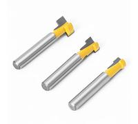 1pc 1/4" Shank 6mm T-Slot Cutter Router Bit Set Hex Bolt Key Hole Bits T Slotting Milling Cutter For Wood Woodworking(3PCS 6mm shank)