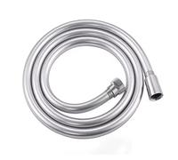 1pc 1.5/2/3M Black PVC Flexible Shower Hose Long Bathroom Water Extension Plumbing Pipe Pulling Tube Bath Accessories(Sliver,200cm)