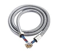 1pc 1.5/2/3M High Pressure Explosion-Proof Shower Hose G1/2 Universal Leak-Proof Large Flow Stainless Steel Braided Inner Tube(2.0m)