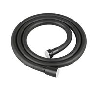 1pc 1.5/2/3M PVC Silicone Shower Head Hose Flexible Pipe Tube High Pressure Water Powerful Multilayer Plumbing Bathroom Accessories(Black,150cm)