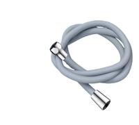 1pc 1.5/2/3m Soft Silicone 360° Rotation Shower Head Hose Flexible Anti Winding Explosion-proof Bathroom Faucet Extension Pipe(Light Grey,2.0M)