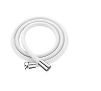 1pc 1.5/2/3m Soft Silicone 360° Rotation Shower Head Hose Flexible Anti Winding Explosion-proof Bathroom Faucet Extension Pipe(White,1.5M)