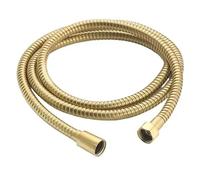 1pc 1.5/2/3M Stainless Steel Shower Hose High Pressure Replacement Spray Encryption Pipe Universal Titanium Gold Set(Gold,200cm)