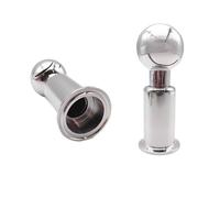1pc 1.5" 2" Sanitary Rotary Spray Ball CIP Tank Cleaner 360° Rotating Cleaning Head SS304 Tri Clamp Connection(OD51 Ferrule64mm,SS304)