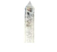 1pc 1.5-2kg White Transparent Quartz Crystal Tower