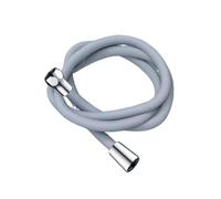 1PC 1.5/2M Silicone Flexible Shower Hose Long Bathroom Water Extension Plumbing Pipe Pulling Tube Accessories(Grey,150CM)