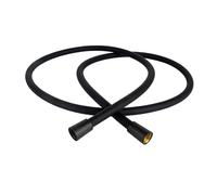 1pc 1.5/2M Silicone Shower Hose Black Flexible Long Handheld Shower Head Tube Explosion-proof Bathroom Plumbing Pipe(BLACK-1.5M- S NUTS)