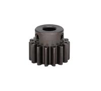 1pc 1.5M-15T/16T Black Spur Gear, SC45 Carbon Steel High Frequency Quenching Worm Gear, Spur Gear Height 20mm(5 MM*15)