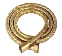 1pc 1.5m/ 2m /3m G1/2 Inch Flexible Shower Hose Stainless Steel Chrome Bathroom Water Head Extension Pipe(Gold,200cm)