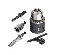 1pc 1.5mm-13mm Converter 1/2 20UNF Key Drill Chuck Thread Adapter Hex SDS 1/2 Square Impact Driver Wrench Bit Connecting Rod Hex(Square Adaptor(3pcs))